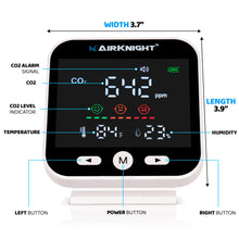 Load image into Gallery viewer, AIRKNIGHT Premium CO2 Monitor, Humidity & Temperature