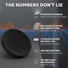 Load image into Gallery viewer, Knight Mini Voice Recorder and MP3 Player - Black
