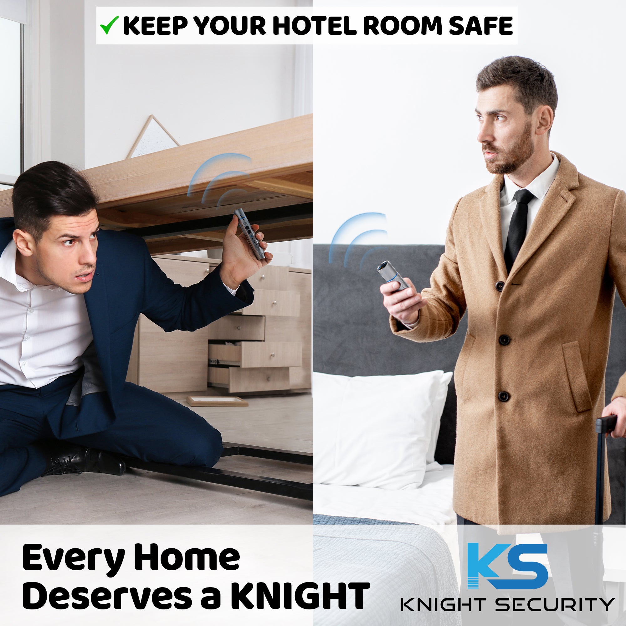 KNIGHT 2.0 5-in-1 Portable Bug and Hidden Camera Detector for Hotel an –  GasKnight