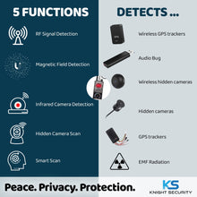 Load image into Gallery viewer, KNIGHT KT8000 Premium Anti Spy Detector &amp; Hidden Devices Detector
